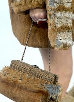 Сумка меховая под леопарда 21 х 35