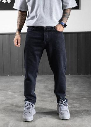 Стильні чоловічі джинси мом темні3 фото