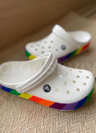 Crocs crocband clog rainbow block 36-40(41)4 фото