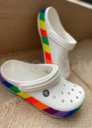 Crocs crocband clog rainbow block 36-40(41)2 фото