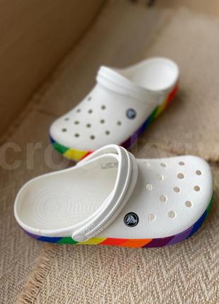 Crocs crocband clog rainbow block 36-40(41)3 фото