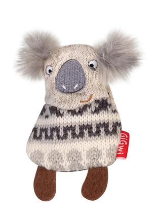 Игрушка для собак коала с пищалкой gigwi plush, текстиль, 10 см