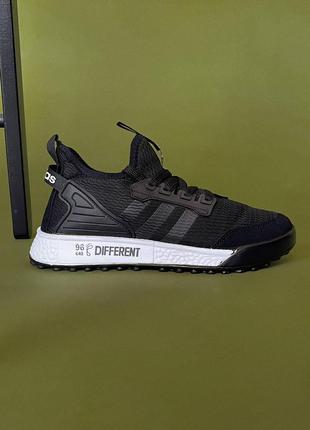 Мужские кроссовки адидас adidas different black white