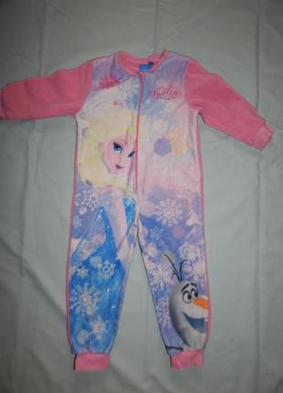 Піжама флісова сліп чоловічок на 2-3 роки frozen