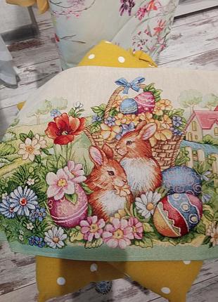 Пасхальный декор для стола из натурального гобелена 32*48