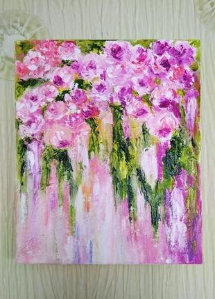 Картина розы абстракция