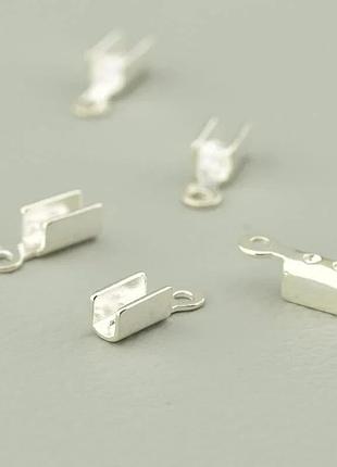 Зажим серебро(925) 8x2мм.