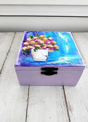 Шкатулка птички ручная роспись