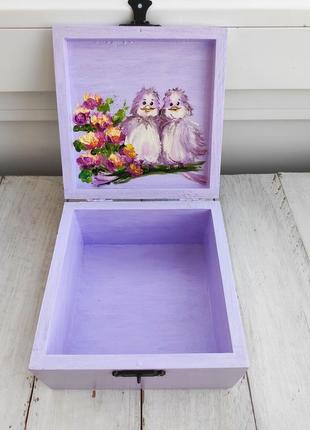 Шкатулка птички ручная роспись