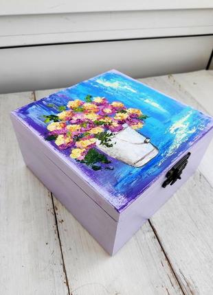 Шкатулка птички ручная роспись