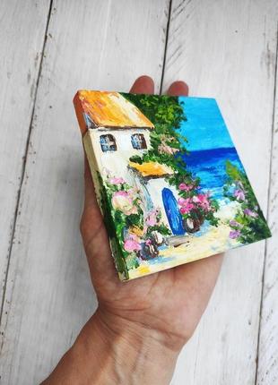 Картина миниатюра с мольбертом
