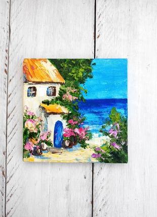 Картина миниатюра с мольбертом