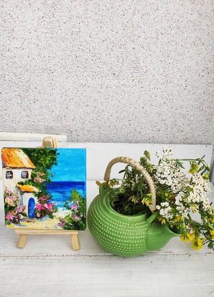 Картина миниатюра с мольбертом