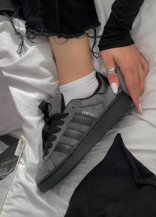 Adidas campus grey/black2 фото