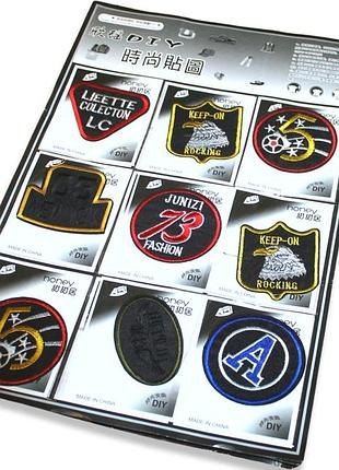 Аплікація для одягу нашивка №206 keep-on 9шт/7х7см