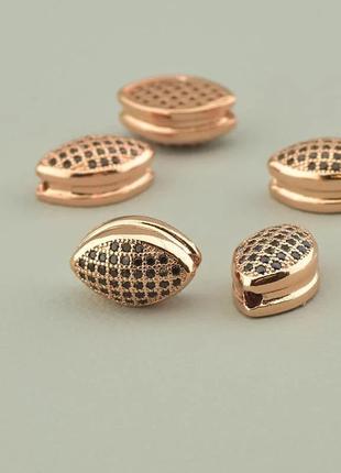 Вставка фіаніт 13х8 (позолота 18к)