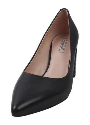 Туфли на каблуке женские anemone натуральная кожа, цвет черный, 365 фото