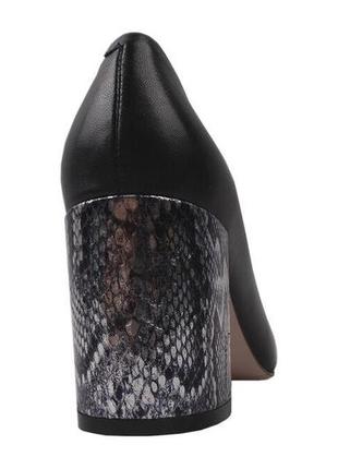 Туфли на каблуке женские anemone натуральная кожа, цвет черный, 363 фото