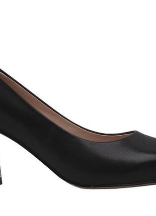 Туфли на каблуке женские anemone натуральная кожа, цвет черный, 362 фото