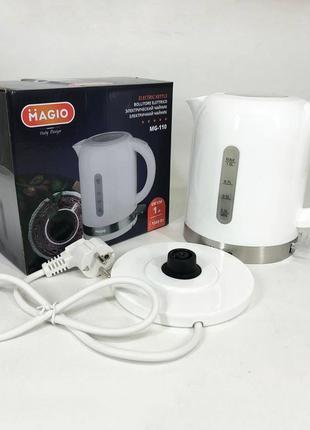 Маленький електрочайник magio mg-110 тихий електричний чайник fn-895 електронний чайник