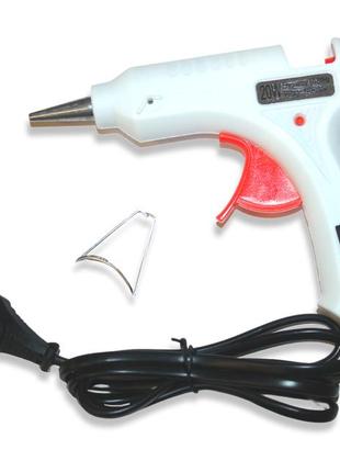 Пистолет клеевой белый 7мм/20w