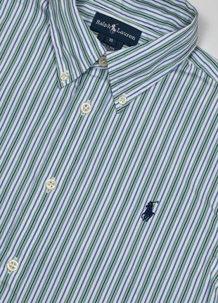 Блуза рубашка polo ralph lauren размер xs s // хлопок полоска сорочка8 фото