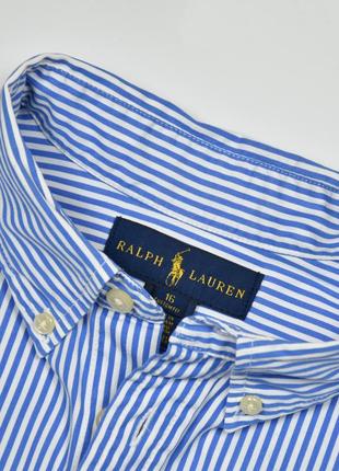 Блуза рубашка polo ralph lauren размер xs s // хлопок полоска сорочка6 фото