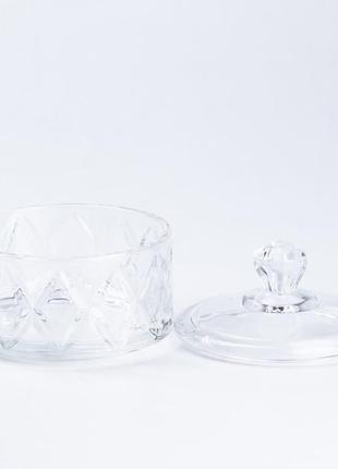 Конфетница lirmartur со стеклянной крышкой под хрусталь