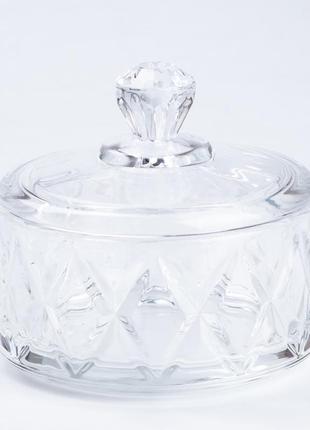 Конфетница lirmartur со стеклянной крышкой под хрусталь