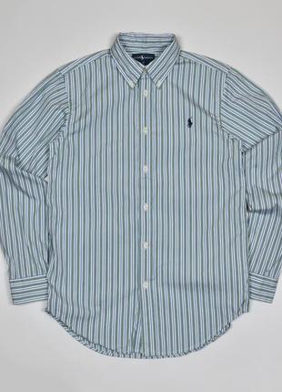 Блуза рубашка polo ralph lauren размер xs s // хлопок полоска сорочка7 фото