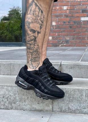 Кросівки чоловічі чорні nike air max 95 ‘black’