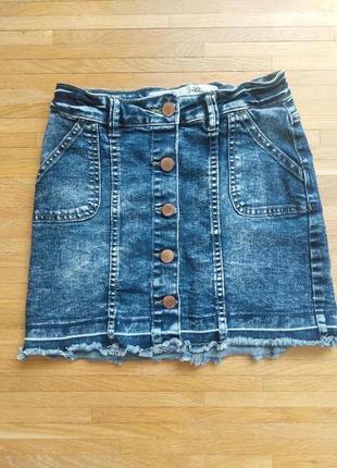 Стильная джинсовая юбка/юбка