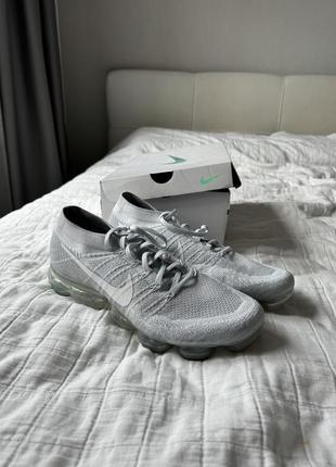 Nike air vapormax flyknit wolf grey2 фото