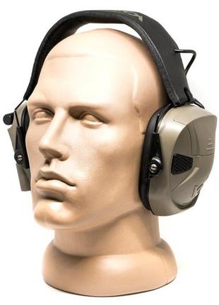 Активные наушники противошумные защитные venture gear amp nrr 26db з bluetooth (песочные)8 фото