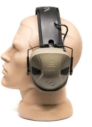 Активные наушники противошумные защитные venture gear amp nrr 26db з bluetooth (песочные)6 фото