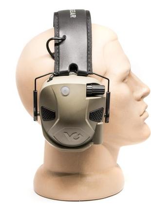 Активные наушники противошумные защитные venture gear amp nrr 26db з bluetooth (песочные)7 фото