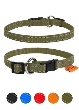 Ошейник dog extreme нейлоновый регулируемый (ширина 10мм, длина 20-30см) хаки