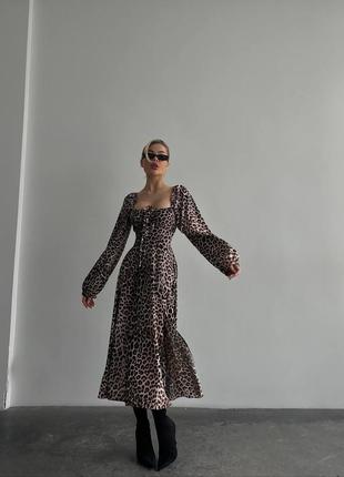Сукня софт леопард1 фото