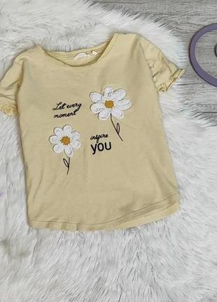 Футболка с вязаными цветами reserved 122 см