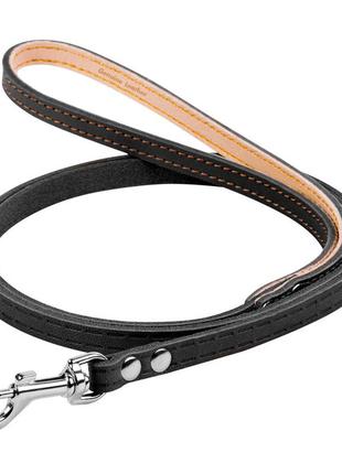 Поводок "collar" одинарный, непрошитый (ширина 10мм, длина 122см) черный