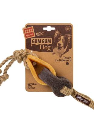 Игрушка для собак резиновая цепь gigwi gum gum, экорезина, текстиль, 40 см2 фото