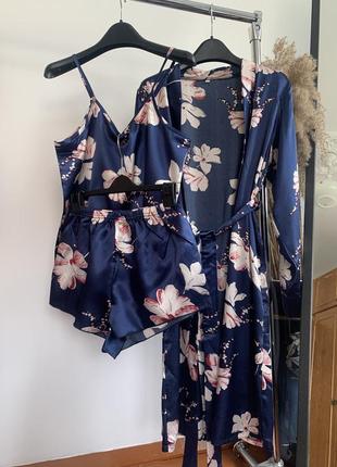 Комплект халат + пижама/ночневая shein