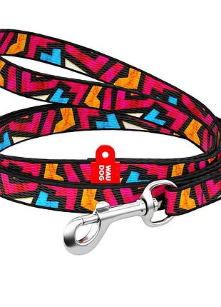 Поводок для собак нейлоновый waudog nylon, рисунок "граффити", ш 10 мм, дл 122 см