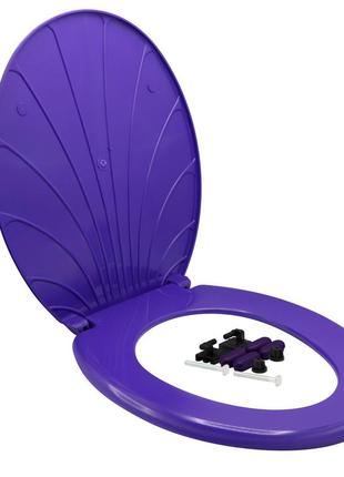 Сидіння-кришка для унітазу "мушля" фіолетове