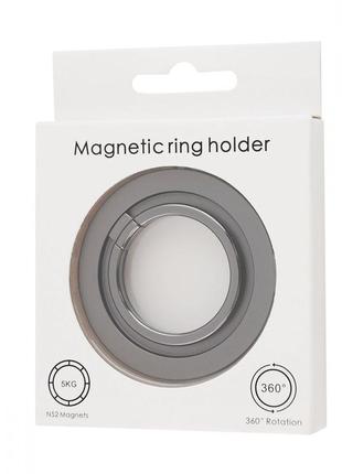 Кільце тримач (поп-сокет) ring magnetic ring holder pro dark gray2 фото