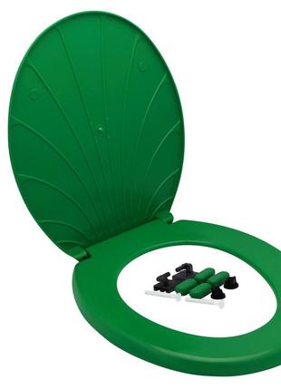 Сидіння-кришка для унітазу "мушля" зелене