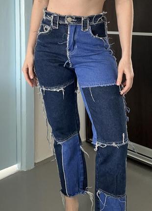 Джинси печворк boohoo