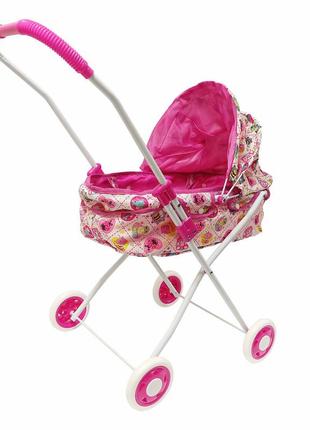 Детская коляска для кукол мишки m0356-2 высота до ручки 65 см от egorka
