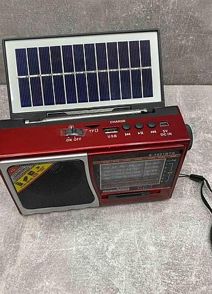 Радио-фонарь на солнечной батарее на аккумуляторе s-1521bts красное