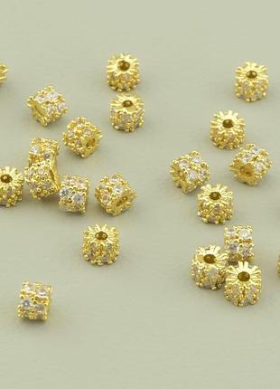 Вставка фіаніт 4х3мм. (позолота 18к (лимонна))